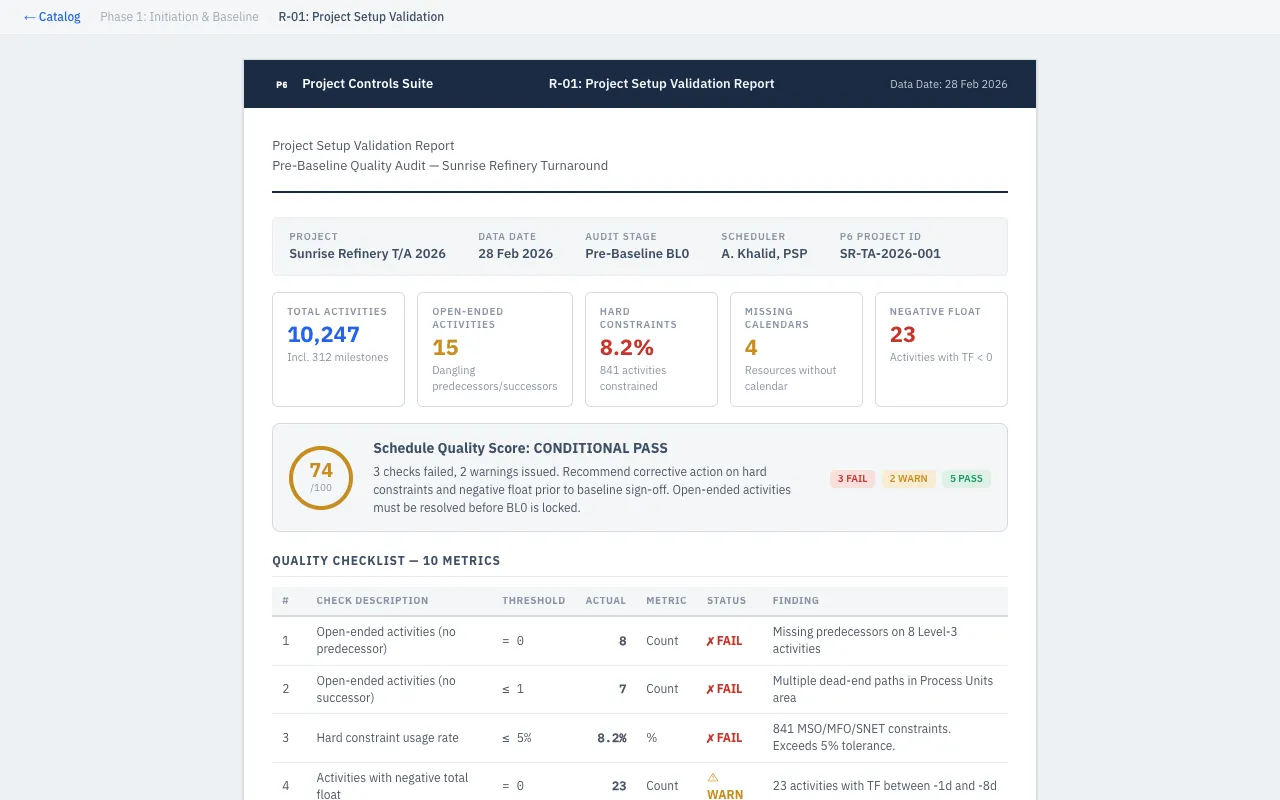 Project Setup Validation